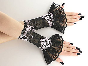 Rukavice - Spoločenské dámské  rukavice , návleky 0185T - 5631080_