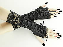 Gothic bezprsté dámské rukavice  0355