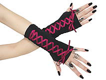 Rukavice - Gothic bezprstové dámské rukavičky na palec 0275 - 5634400_