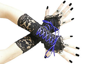 Rukavice - Dámské bezprsté rukavice s čipkou 04801 - 5634435_