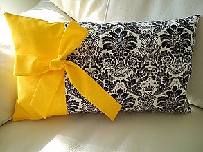 Úžitkový textil - Žltá elegancia - vankúšik - 5636542_