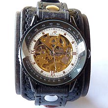 Náramky - Štýlové pánske hodinky, čierne - 5637267_