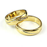 Prstene - Obrúčky z žlto - bieleho zlata s briliantmi - 5637530_