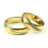 Prstene - Obrúčky z žlto - bieleho zlata s briliantmi - 5637531_
