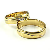 Prstene - Obrúčky z žlto - bieleho zlata s briliantmi - 5637532_