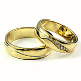 Prstene - Obrúčky z žlto - bieleho zlata s briliantmi - 5637533_