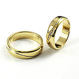 Prstene - Obrúčky z žlto - bieleho zlata s briliantmi - 5637534_