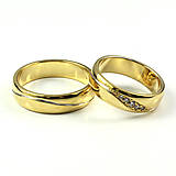 Prstene - Obrúčky z žlto - bieleho zlata s briliantmi - 5637535_