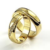 Prstene - Obrúčky z žlto - bieleho zlata s briliantmi - 5637537_