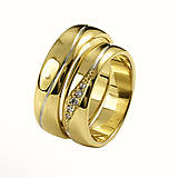 Prstene - Obrúčky z žlto - bieleho zlata s briliantmi - 5637538_