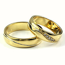 Prstene - Obrúčky z žlto - bieleho zlata s briliantmi - 5637533_