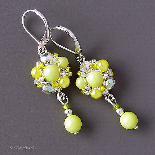 Náušnice - Náušničky LEMON CREAM... - 5640435_