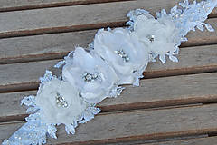 Opasky - Wedding Lace Collection Rose ... pásek a čelenka - 5644070_