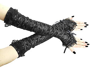 Rukavice - Gothic čipkové  spoločenské  rukavice 0320K - 5650349_