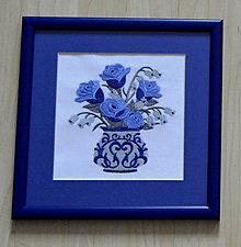 Dekorácie - obrázok -modrý kvet 2 - 5660327_