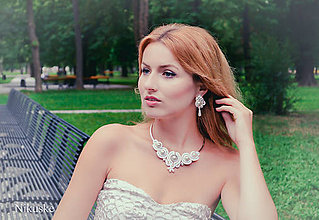 Sady šperkov - Pearl wedding - náušnice + náhrdelník - 5661501_