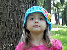 Detské čiapky - Klobučík plný kvetou - 5664333_
