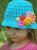 Detské čiapky - Klobučík plný kvetou - 5664335_