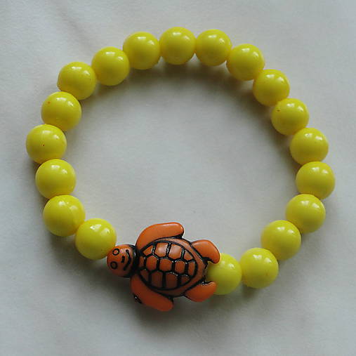 Náramok - korytnačka (žltá/oranžová)