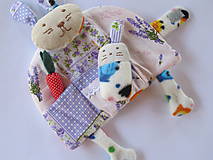 Hračky - Zajačica so zajkom- vreckár, hračka - 5679565_