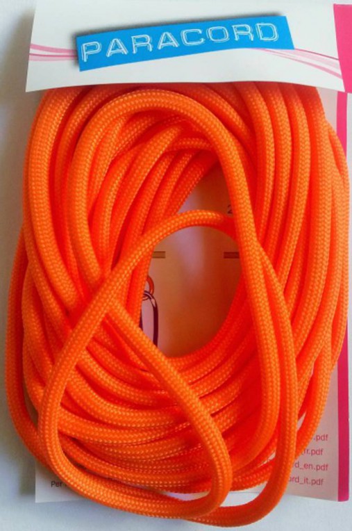Polotovary - Paracord oranž - priemer 4 mm/ 4 m - 5682034_