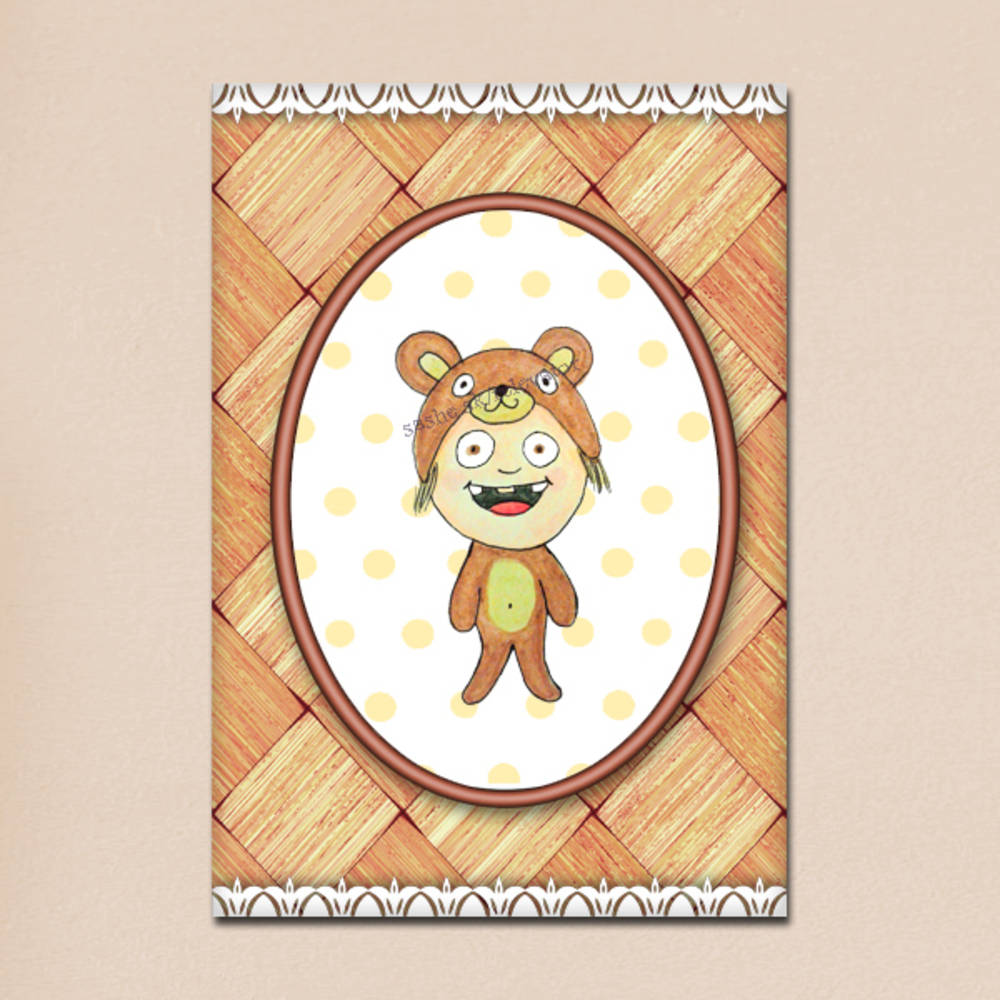 Detská pohľadnica (medvedík)