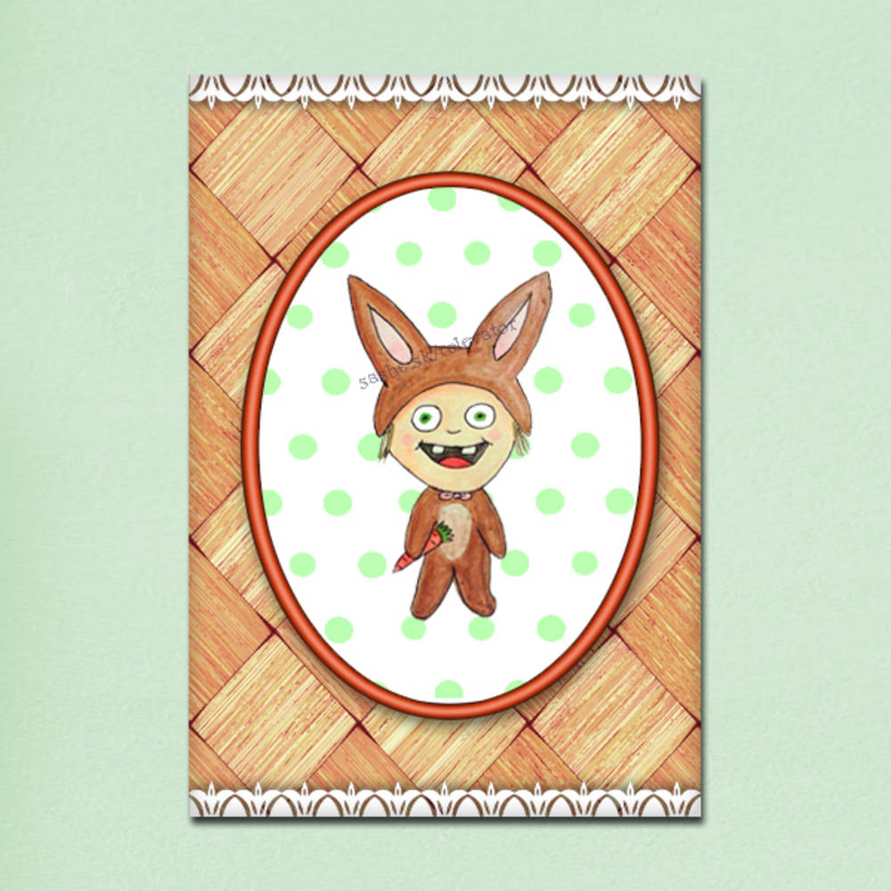 Detská pohľadnica (zajačik)