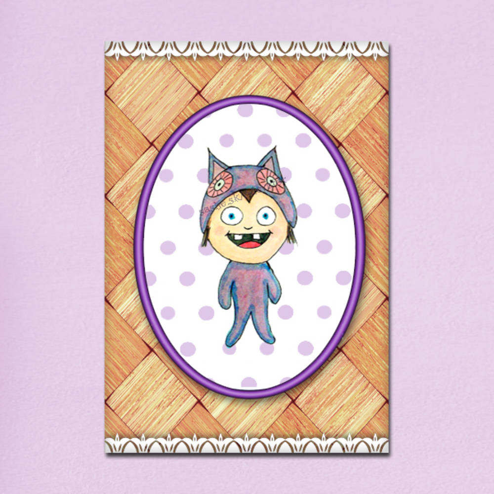 Detská pohľadnica (sovička)