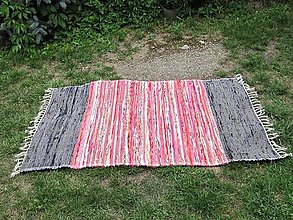 Úžitkový textil - Ručne tkaný tkaný , ružový mix - 5691383_