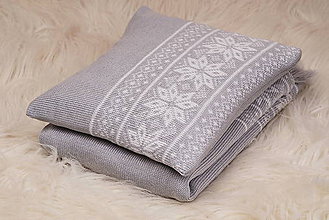 Detský textil - Vankúšik do kočíka - nórsky vzor - sivá - 5691337_