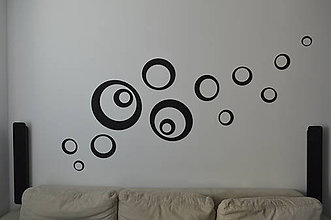 Tabuľky - dekorácia na stenu - kruhy - 5697947_