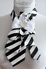 Náhrdelníky - kravata BLACK and White - 5706628_