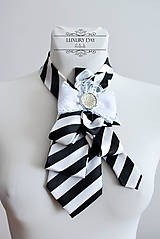 kravata BLACK and White