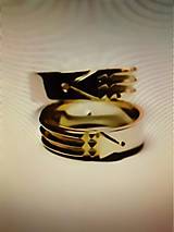 Prstene - svadobné Atlantské obrúčky - strieborné 925/1000 - 5717143_
