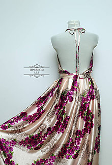 Šaty - šaty + motýlik FLOWER PINK - 5714906_