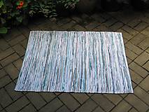 Úžitkový textil - koberec tkaný cca 100 x 160 tyrkysový melír - 5717025_