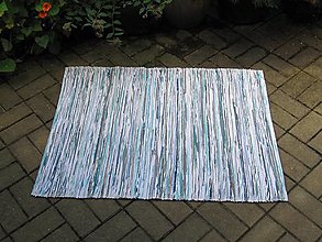 Úžitkový textil - koberec tkaný cca 100 x 160 tyrkysový melír - 5717025_