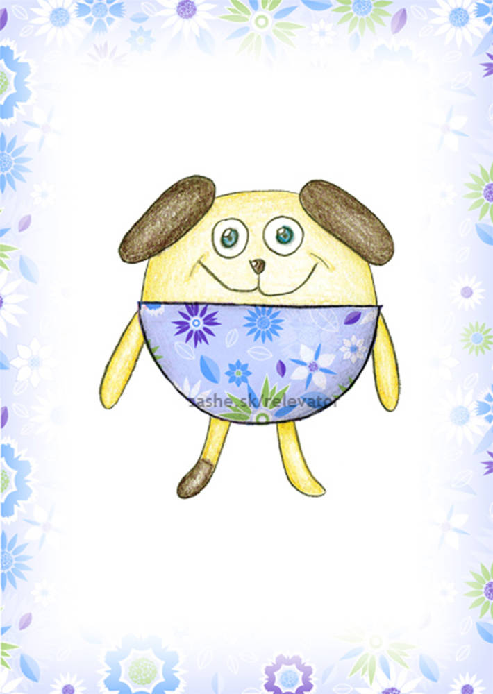 Linajková podložka do zošita Guľkáči kvetinky (psík)