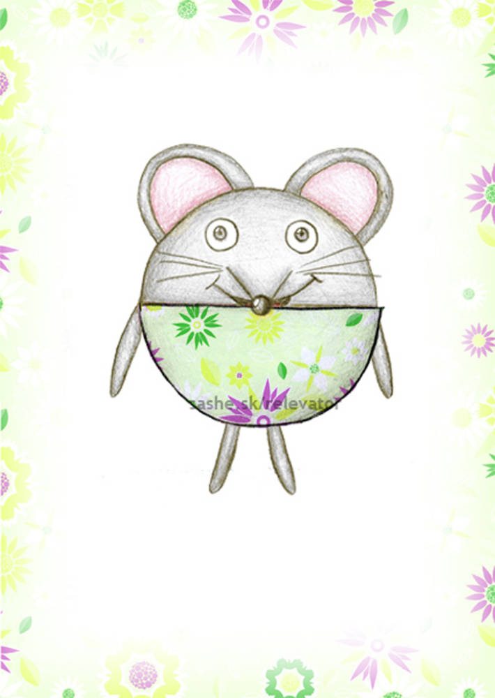 Linajková podložka do zošita Guľkáči kvetinky (myška)