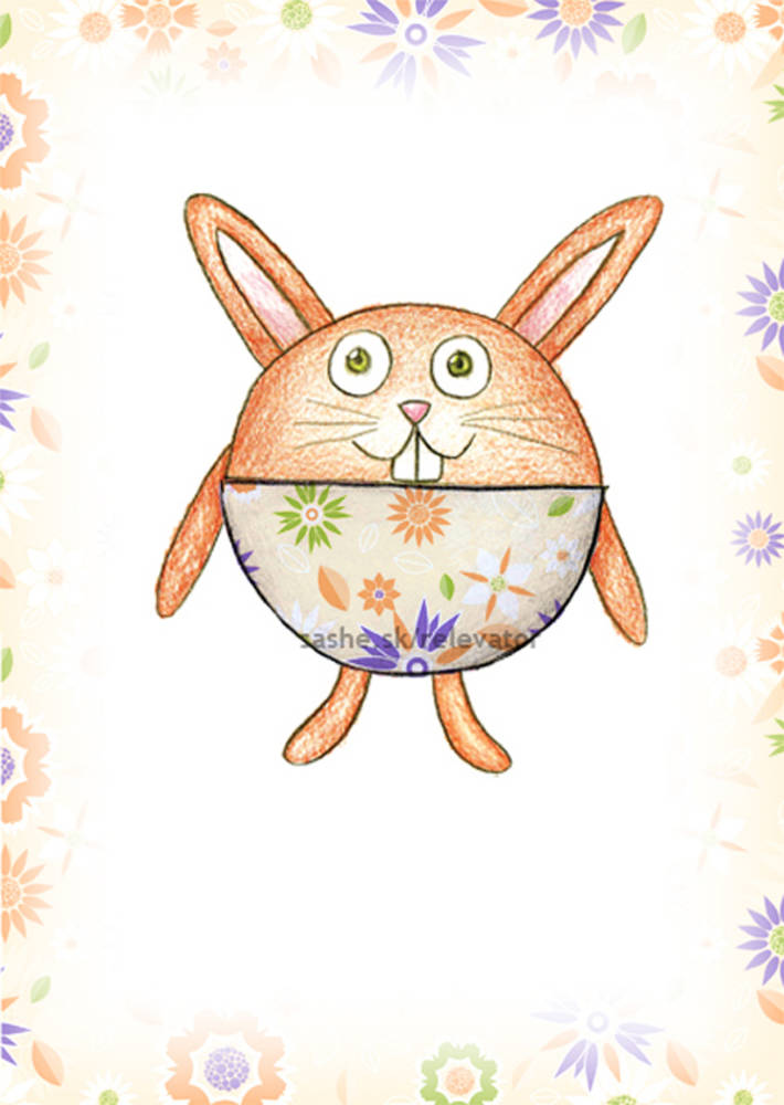 Linajková podložka do zošita Guľkáči kvetinky (zajačik)