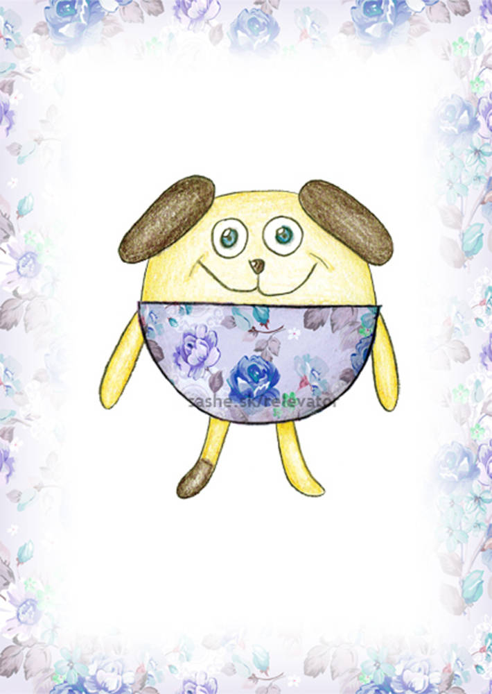 Linajková podložka do zošita Guľkáči ružičky (pes)