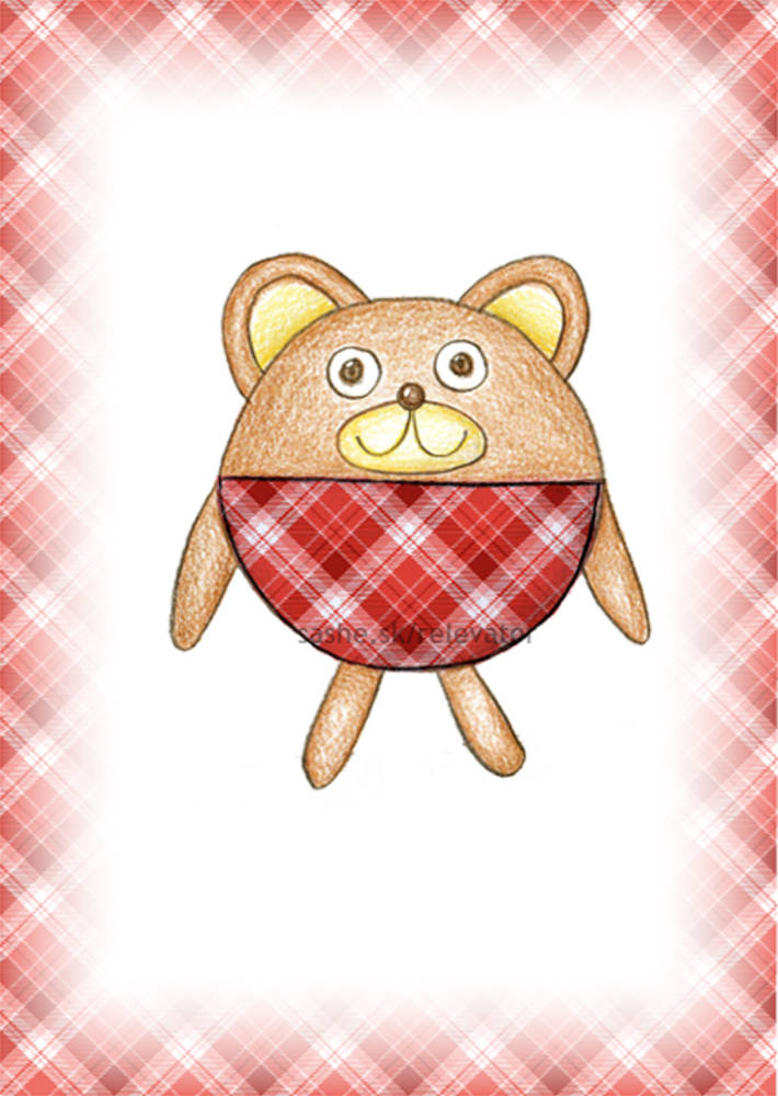 Linajková podložka do zošita Guľkáči látková (macko)