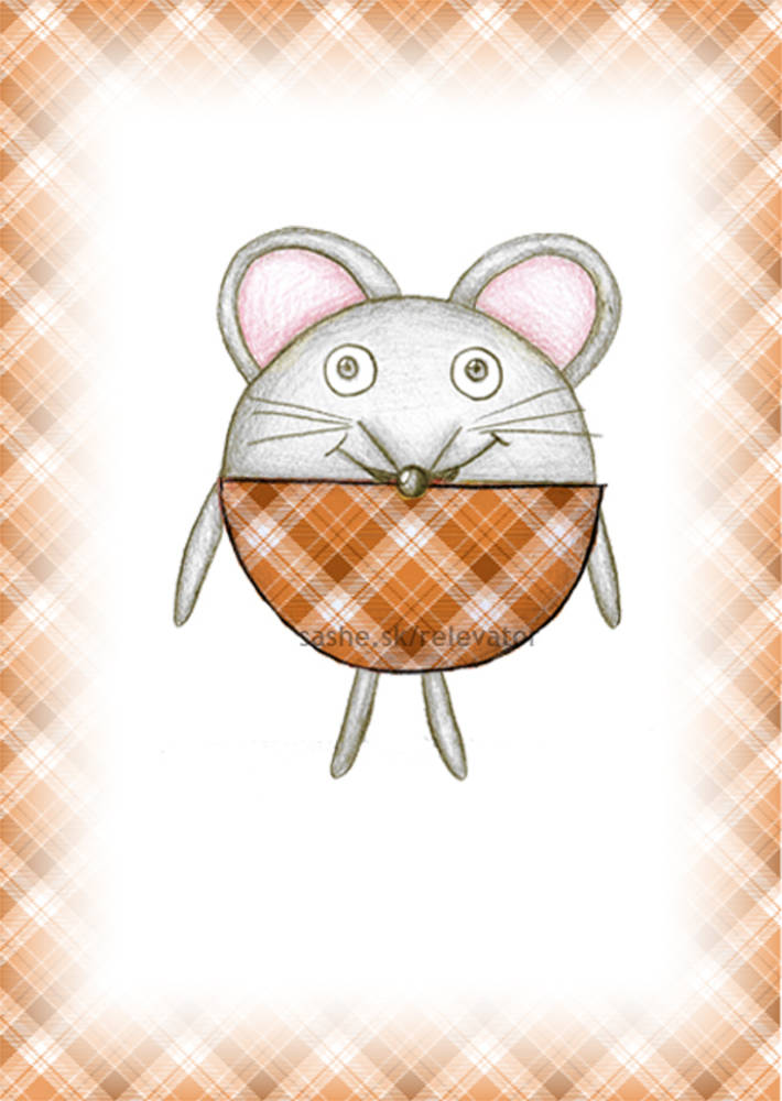 Linajková podložka do zošita Guľkáči látková (myš)