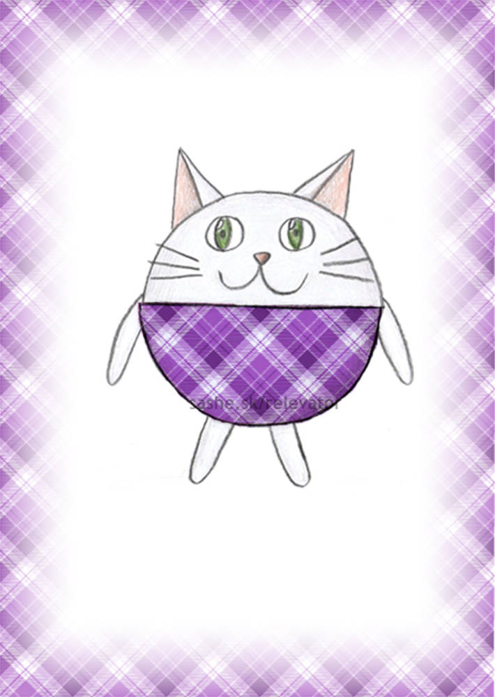 Linajková podložka do zošita Guľkáči látková (mačka)