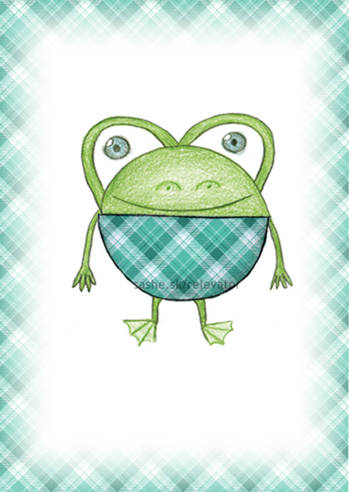 Linajková podložka do zošita Guľkáči látková (žaba)