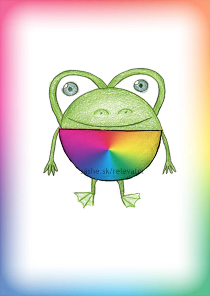 Linajková podložka do zošita Guľkáči dúhová (žaba)