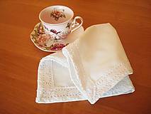 Úžitkový textil - Obrúsok biely - 5731419_
