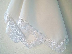 Úžitkový textil - Obrus biely ľanový - 5737402_