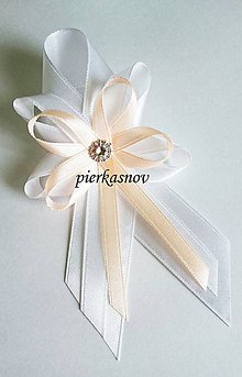 Svadobné pierka - svadobné pierko veľké bielo marhuľkové - 5745382_