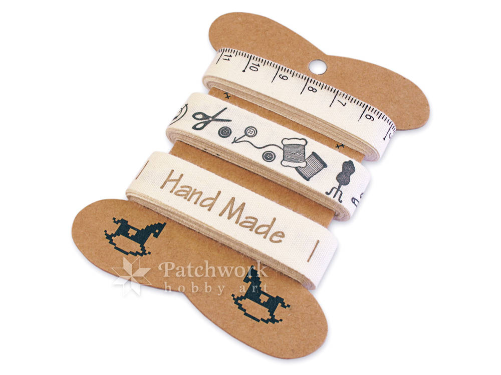 Bavlnené stuhy, sada Handmade